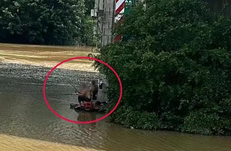 暴雨天钓鱼奇遇：桥底的沉浸式体验